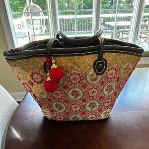 Large Straw Tote Bag